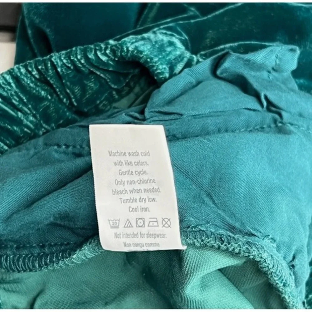 Gymboree Pants Girls Size XS 4 Green Crushed‎ Velvet Velour Pull On Jogger NWT